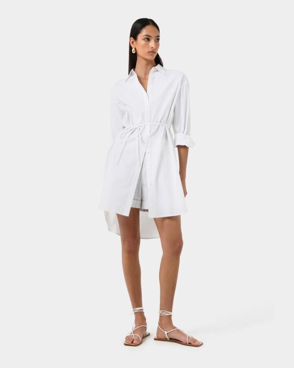 FORCAST Oakley Cotton Tie Shirt Dress