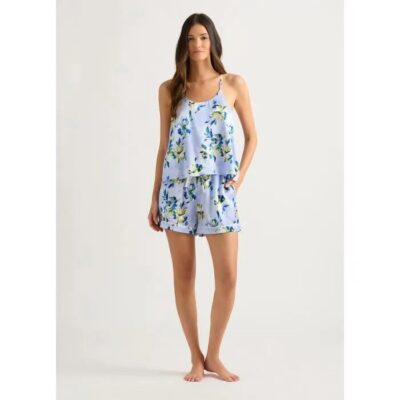 David Lawrence Delphine Silk Floral Sleep Short