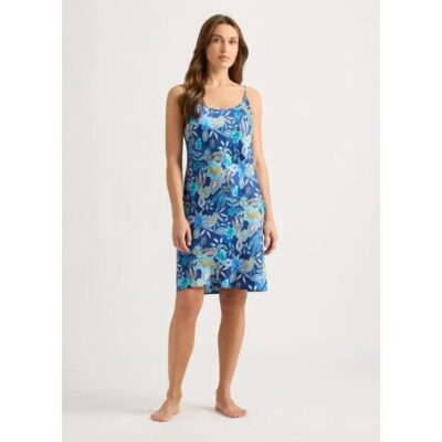David Lawrence Alain Silk Short Paisley Sleep Dress