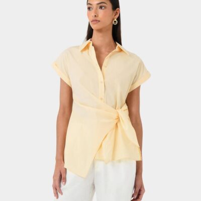 FORCAST Zalia Tie Button Shirt