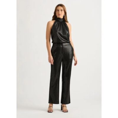 David Lawrence Hendrix Relaxed Metallic Disco Pant