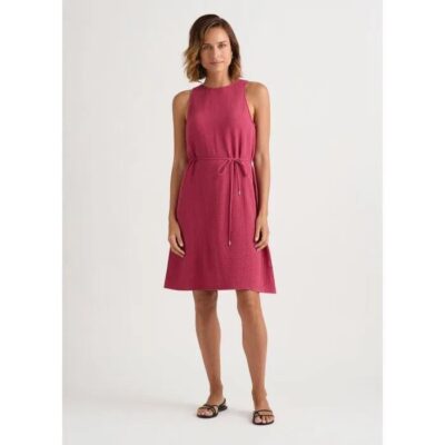 David Lawrence Christie Cotton Waffle Texture Dress