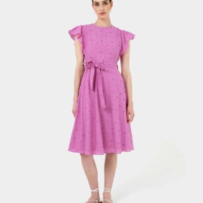 FORCAST Kavya Tie-waist Cotton Dress