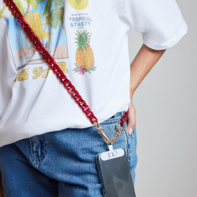 Ode Ruby Phone Strap Ruby Resin