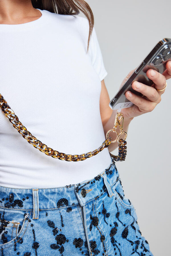 Ode Tort Phone Strap Tortoiseshell Resin