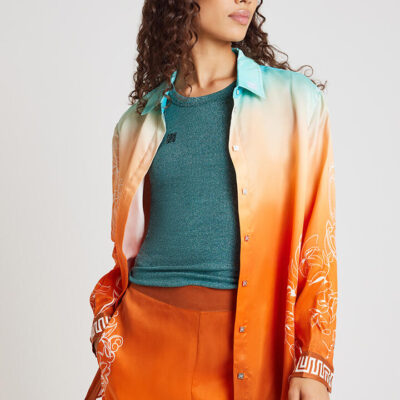 Muma World Blue Orange Long Sleeve Shirt Blue/Orange