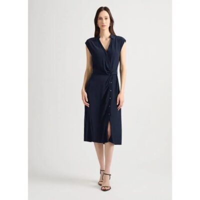 David Lawrence Xaria Viscose Sleeveless Midi Dress