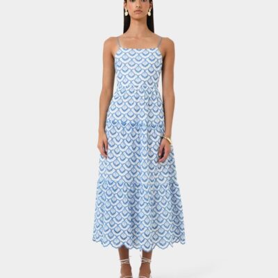 FORCAST Kela Embroidery Maxi Dress