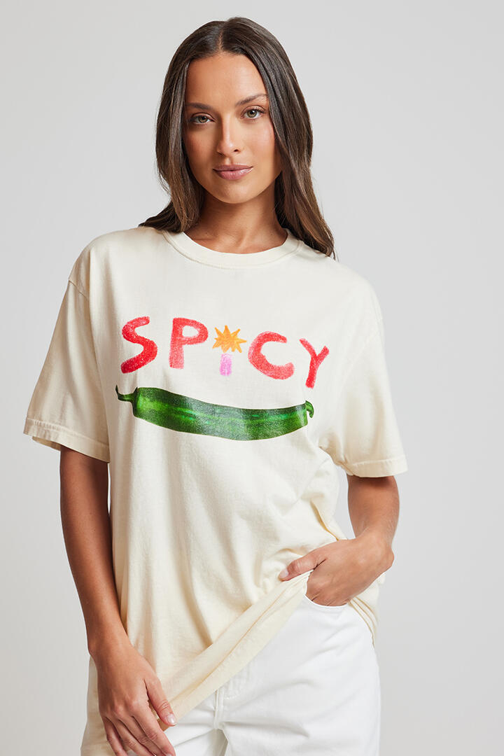 Maku The Label Spicy Tee Ivory - Miss Nelly