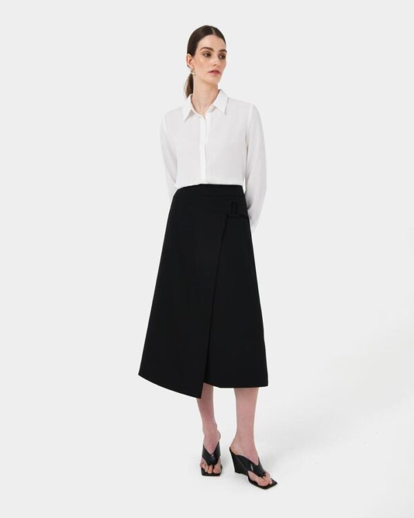 FORCAST Sofia Wrap Midi Skirt