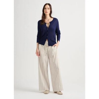 David Lawrence Gisella Linen Wide Leg Pant