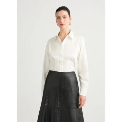 David Lawrence Jeremie Pleated Cotton Shirt