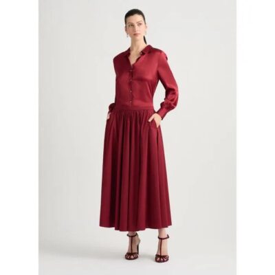 David Lawrence Paloma Cotton Pleat Skirt