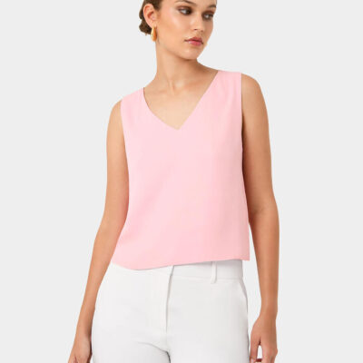 FORCAST Blair V-neck Crop Top