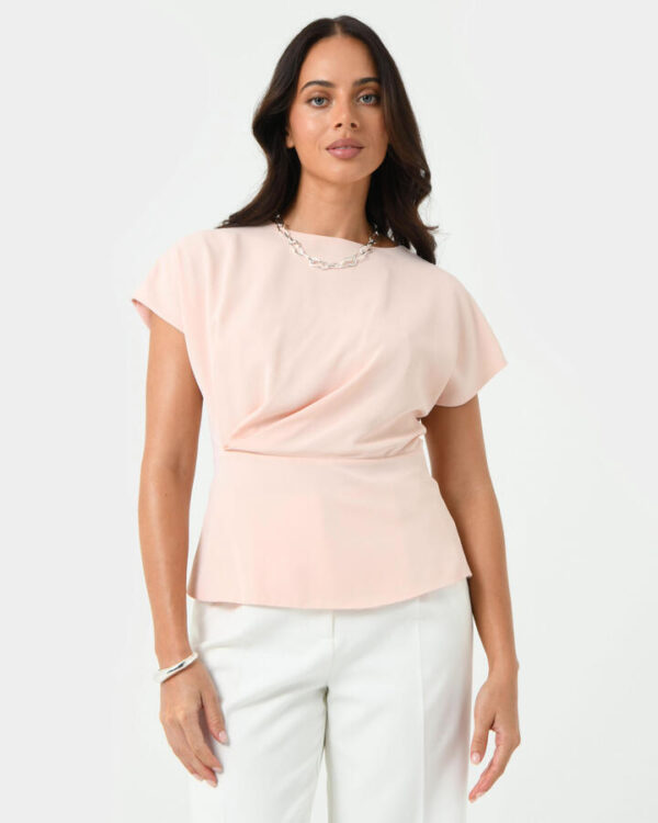 FORCAST Bonnie Gathered Peplum Top