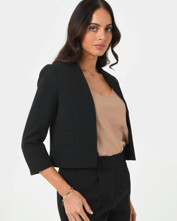 FORCAST Nikki Collarless Crop Jacket