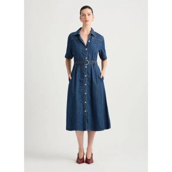 David Lawrence Deena Denim Shirt Dress