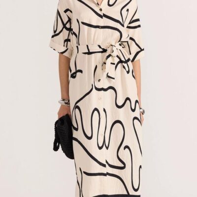 STAPLE THE LABEL ZENITH MIDI SHIRT DRESS