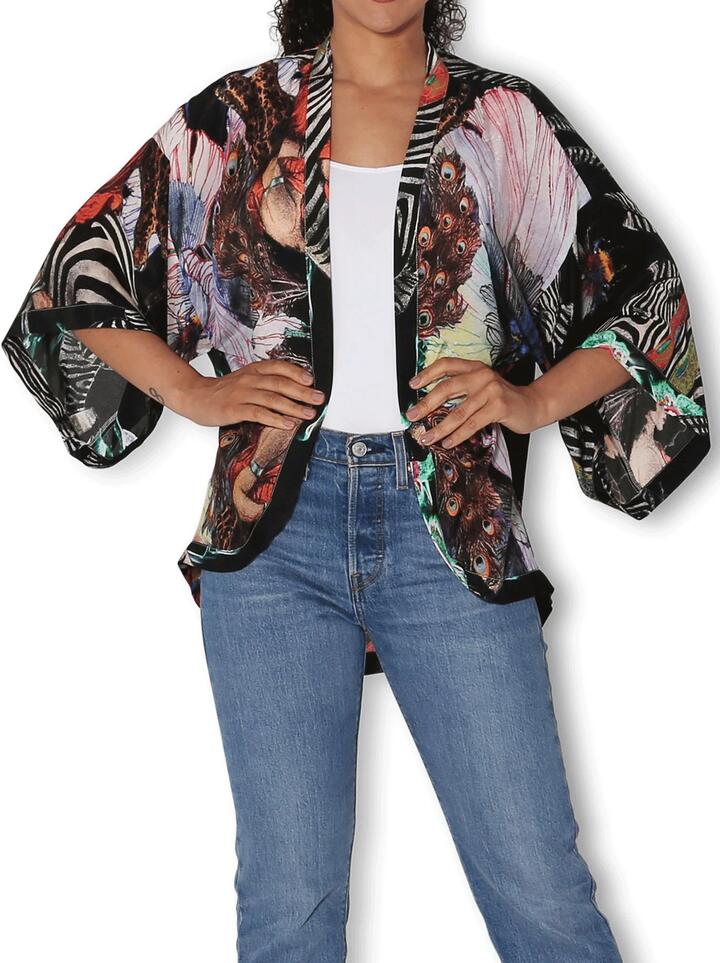 THE ARTISTS LABEL WHEN I RIDE MY ZEBRA SILK KIMONO - Miss Nelly