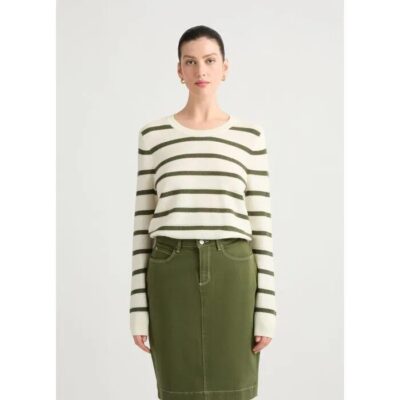 David Lawrence Rea Merino Stripe Knit