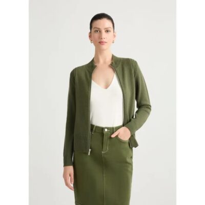 David Lawrence Zip Thru Merino Cardi