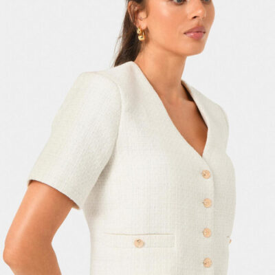 FORCAST Carmen Tweed Crop Jacket