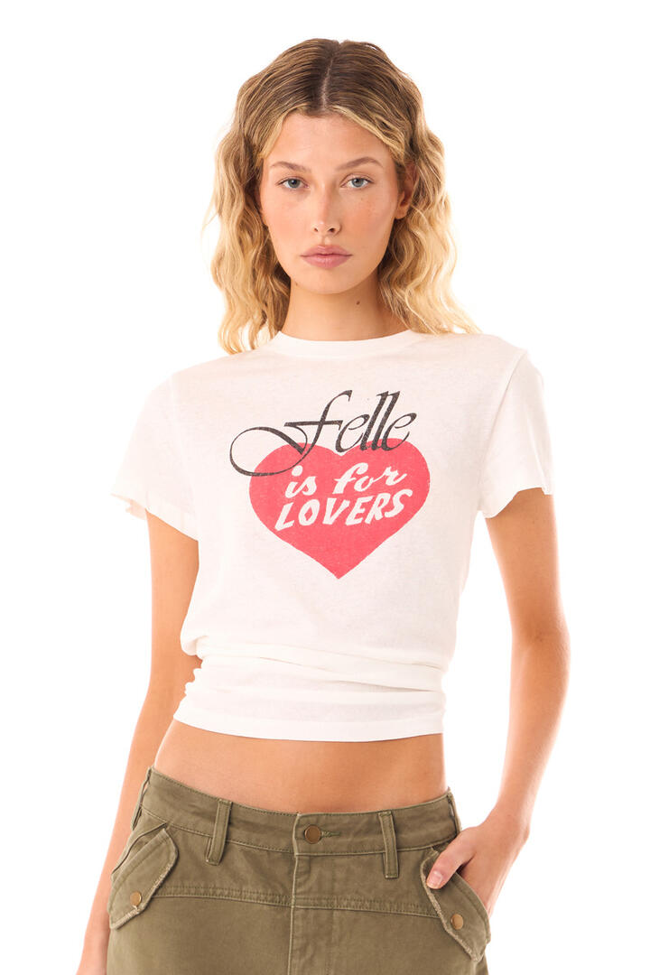 Felle Lovers Tee White - Miss Nelly