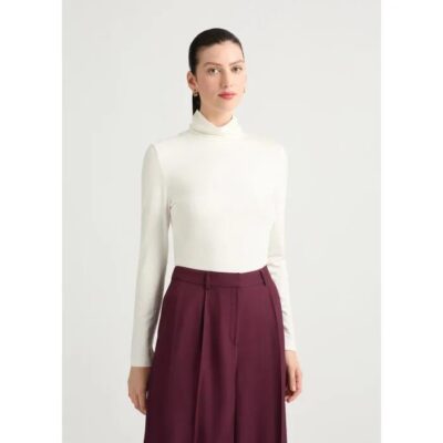 David Lawrence Betsy Turtleneck Bamboo Top