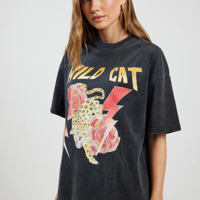 Maku The Label Wild Cat Tee Black