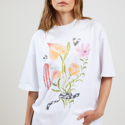 Maku The Label Floral Tee White