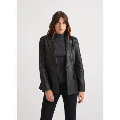 David Lawrence Myles Leather Blazer