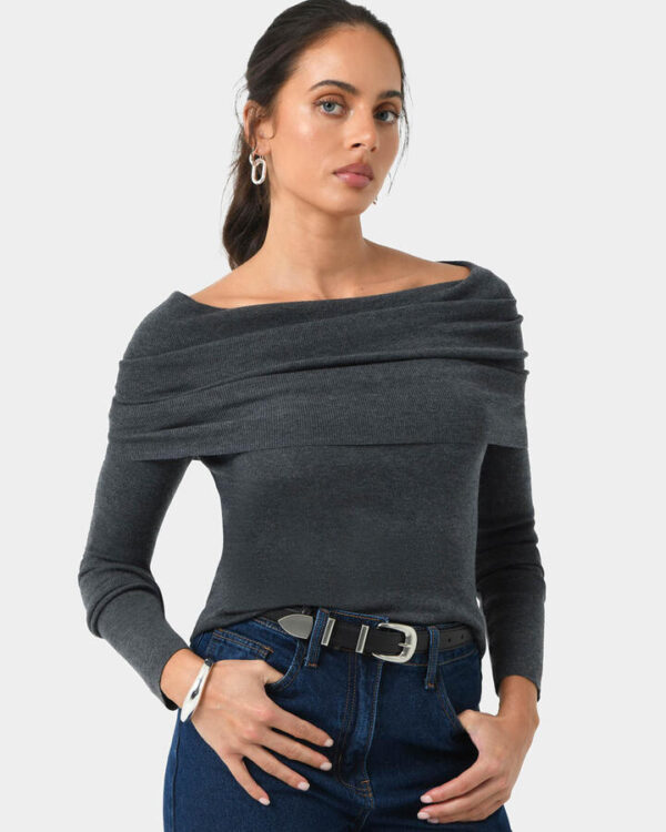 FORCAST Ally Off Shoulder Knit