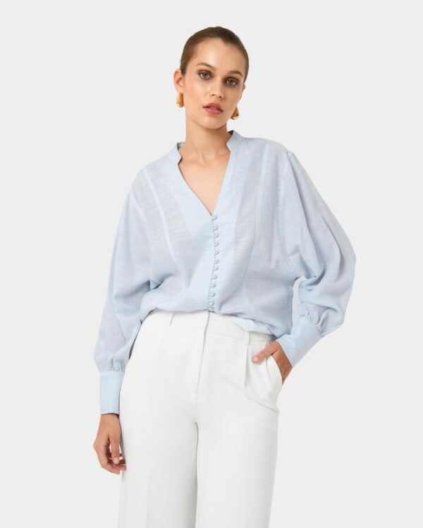 FORCAST Helena Draped Sleeve Blouse