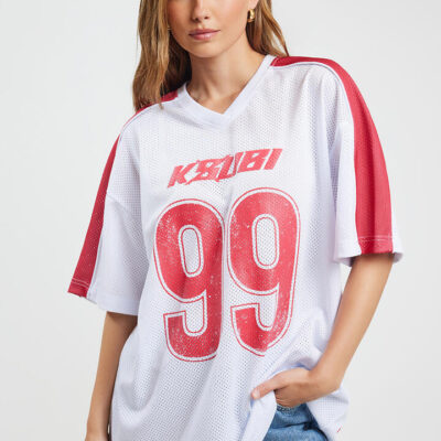 Ksubi Stinger Moto Boyfriend Jersey White
