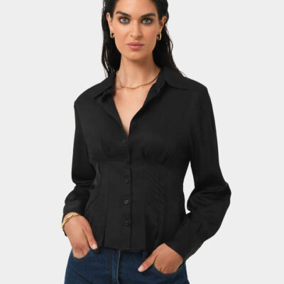 FORCAST Paige Gathered Shirt