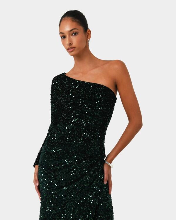 FORCAST Ivy One Shoulder Sequin Dress