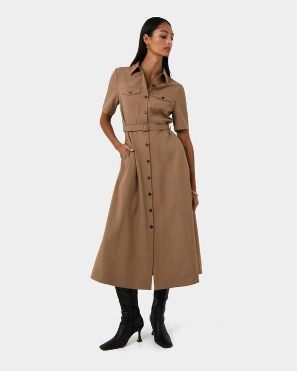FORCAST Amera Belted Utility Dress