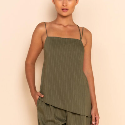 Elce Amelie Cami Khaki Stripe