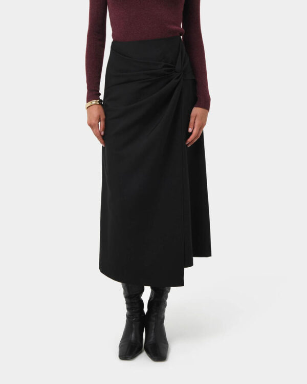 FORCAST Amera Twist Midi Skirt
