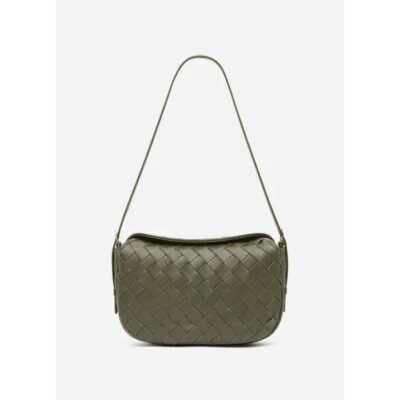 David Lawrence Woven Leather Shoulder Bag