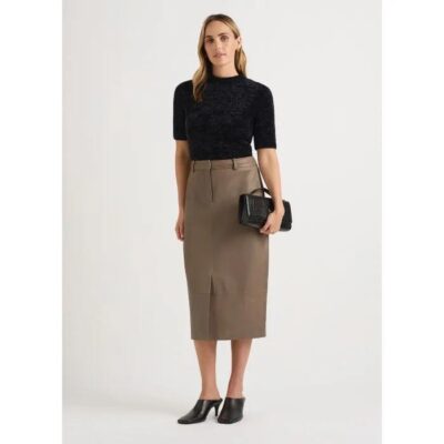 David Lawrence Emmanuel Leather Skirt