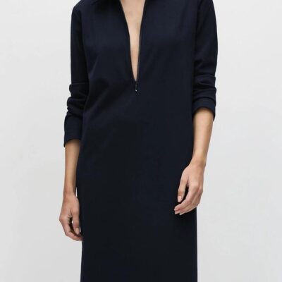 MELA PURDIE ZIP COLLAR DRESS