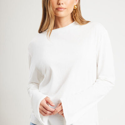 Ode Marlowe High Neck Top Optic White
