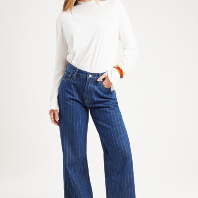 Ode Lidia Pinstripe Jean Pinstripe Denim