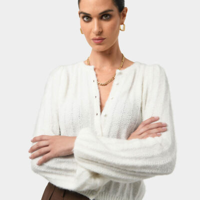 FORCAST Aura Fluffy Knit Cardigan