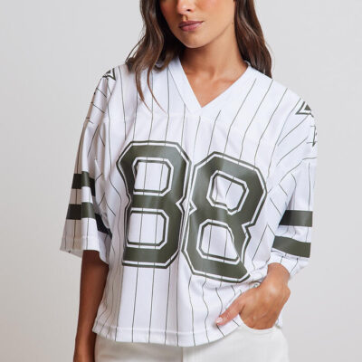 Stylerunner Offense Pinstripe Jersey Khaki