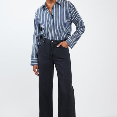 Ode Casey Wide Leg Jean Black Wash