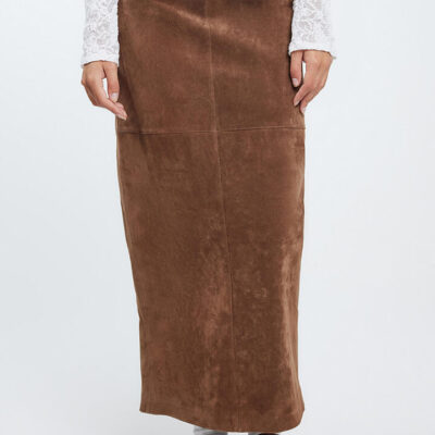 Ode Palmer Suede Skirt Chocolate