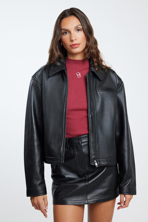 Ode Shelley Mock Neck Top Sangria