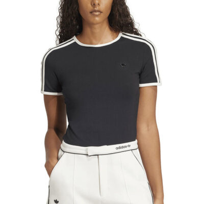 Adidas Three Stripe Cali Tee Black